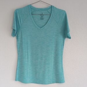 Aqua V-Neck Short Sleeve Tee